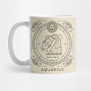 Aquarius Zodiac Sign Mug